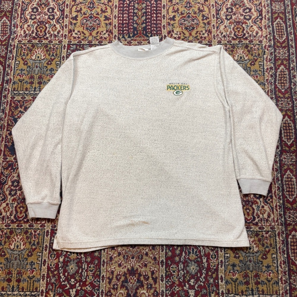The Edge Green Bay Packers NFL Football Spell Out Logo Crewneck Sweatshirt Men L